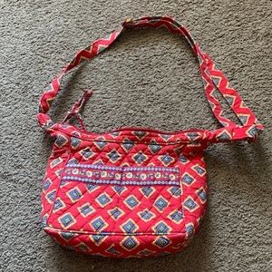 Red Vera Bradley over the shoulder purse